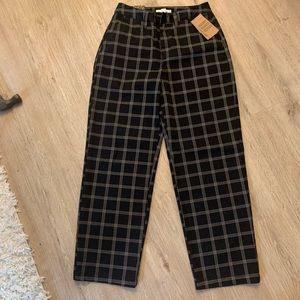 Vans black plaid pant